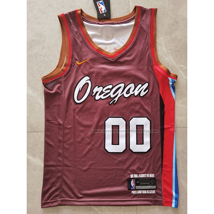 Camiseta Portland Trail Blazers Carmelo Anthony NO 00 Ciudad 2020-21 Marron